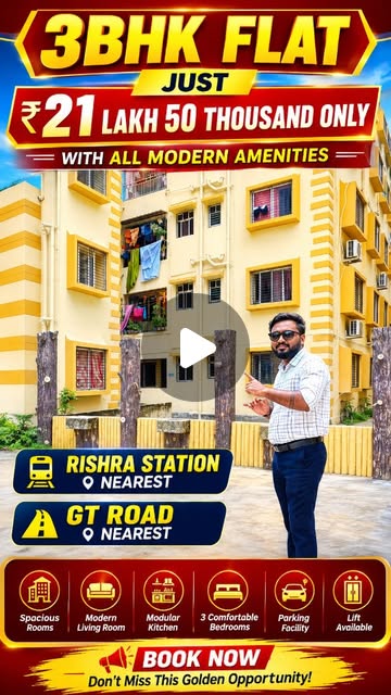 3 BHK flat in Rishra near station